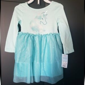 NWT Baby girl 24M blue unicorn dress